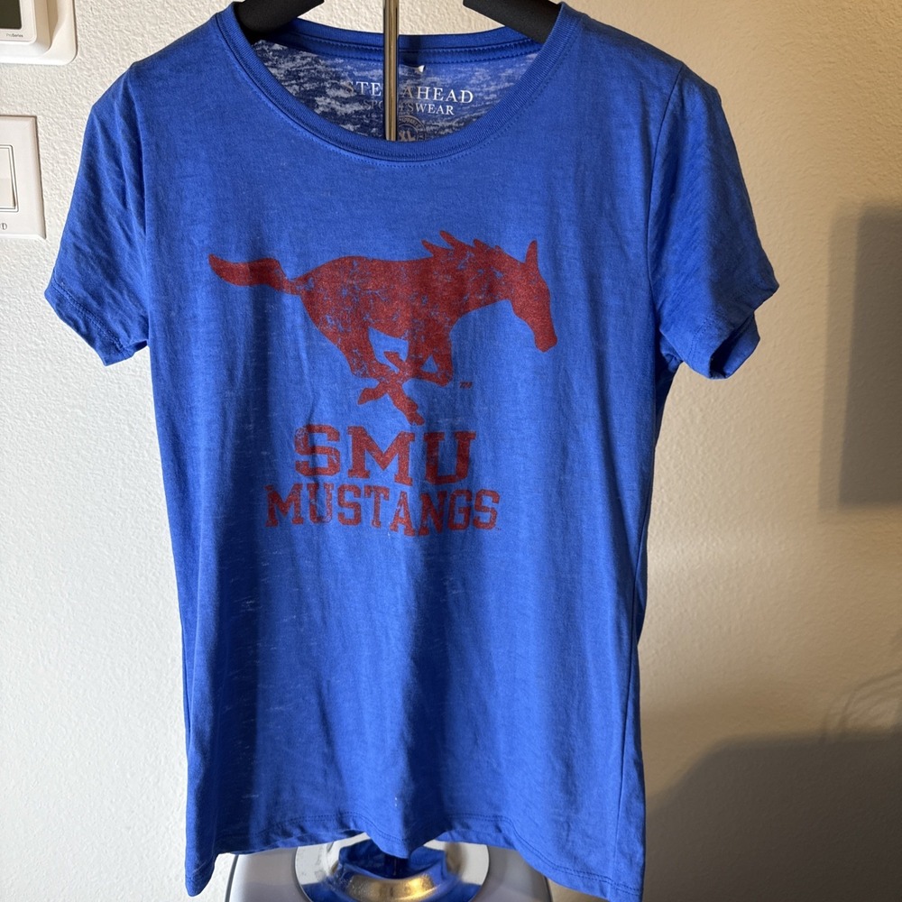 SMU Mustangs TShirt‎ Women's Blue Size XL